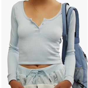 NWT FP Movement Bail Out Crop Thermal Knit Top